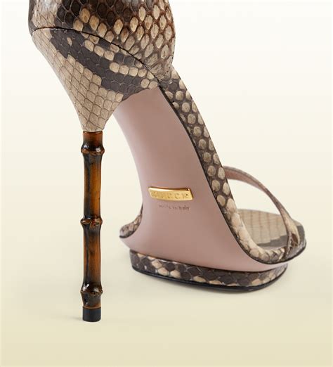 gucci bamboo womens heels|Gucci snake high heels.